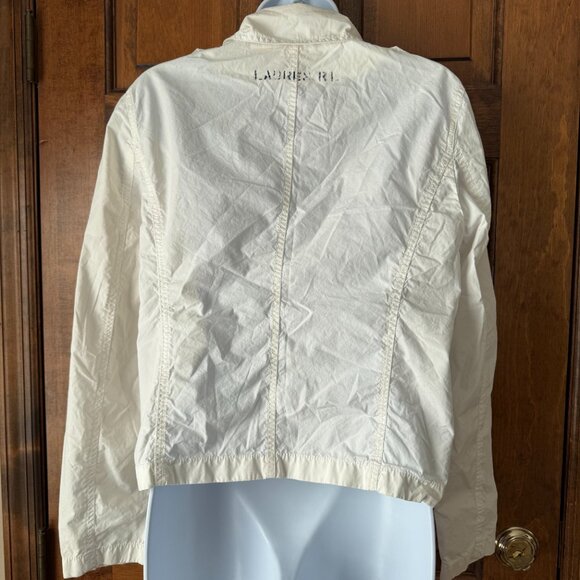 LRL Lauren Jeans Co. White Double-Breasted Jacket Medium - Picture 11 of 16